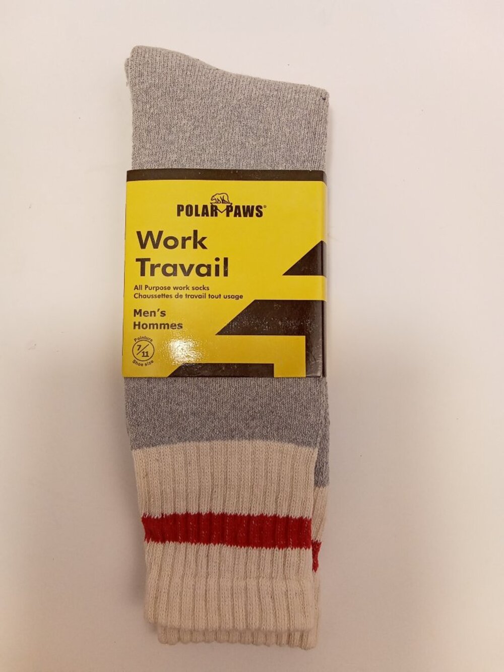 NWT Polar Paws Men's Work Socks - All Purpose Boot Crew Size 7-11